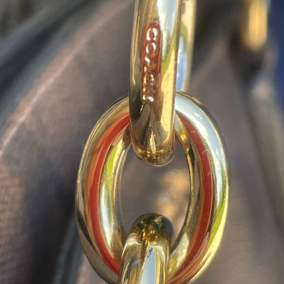 COACH MINETTA SATCHEL CROSSBODY SIGNATURE MONOGRAM WOMEN'S BAG Brown Black - Picture 9 of 16